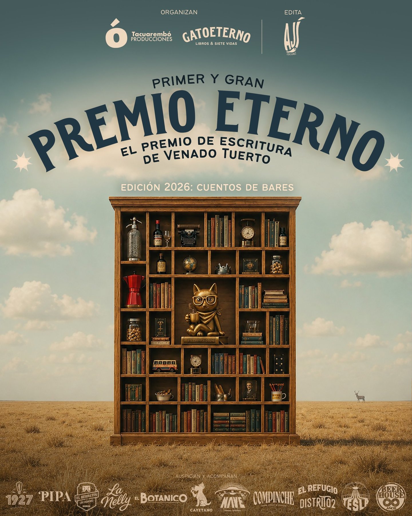 Afiche Premio Eterno 2026, Cuentos de Bares